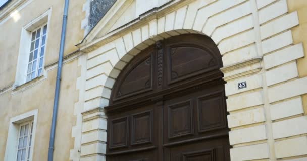 Porta Tradizionale Medievale Legno Lude Valle Della Loira Lude Francia — Video Stock