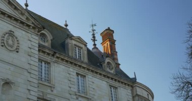 Yaşlı Fransız Çatı Girouette, orta yaştan beri rüzgârın yönünü bilmek için Girouette 'leri kullanırız. Loire Vadisi, Chateau Le Lude, Sarthe, Fransa 27 / 2 / 19