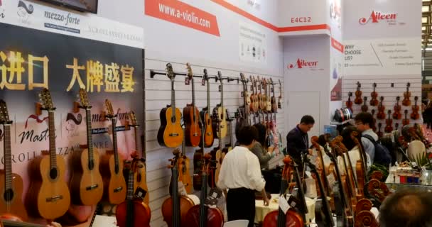 Music China Shanghai Instrument Fair Section Cordes Shanghai Chine Octobre — Video
