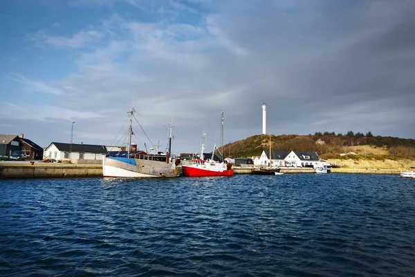 Fischerboote Ankern Inselhafen Auf Anholt — Stockfoto