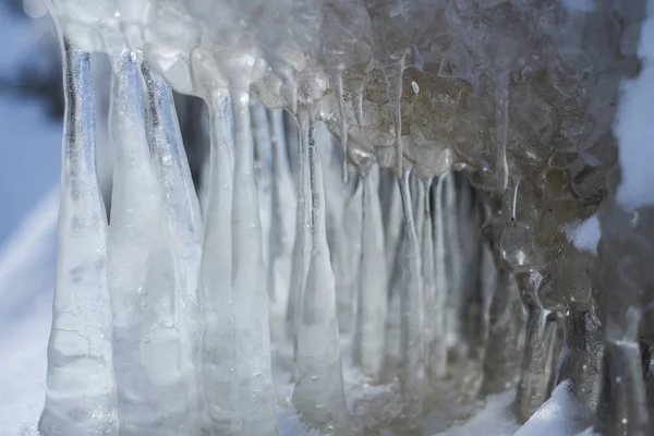 Ледяная Вода Природные Фрагменты Льда Латвия — стоковое фото