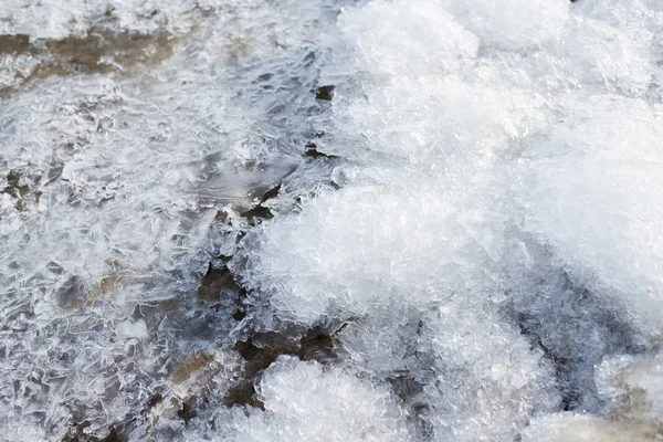 Close Natural Snowflakes Latvia — Stock Photo, Image