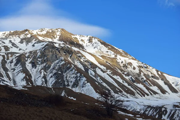 French Alps mountains against clear blue sky. Parc Ecrins