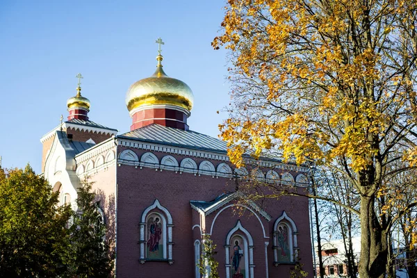 Una Iglesia Ortodoxa Daugavpils Letonia — Foto de Stock