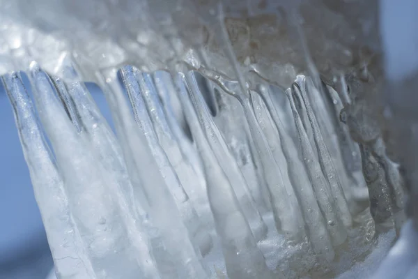 Frozwn Water Natuurlijke Ijs Fragmenten Letland — Stockfoto