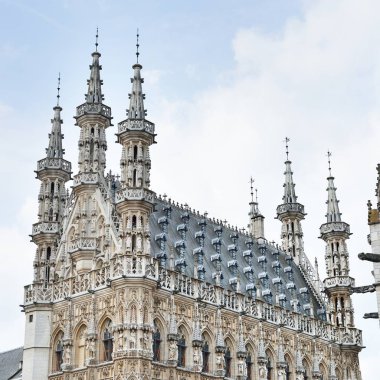 düşük açılı görünüş Leuven Belediye Binası, Belçika