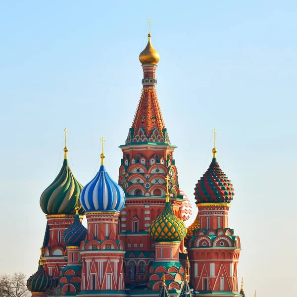 Vista Catedral San Basilio Moscú Rusia —  Fotos de Stock