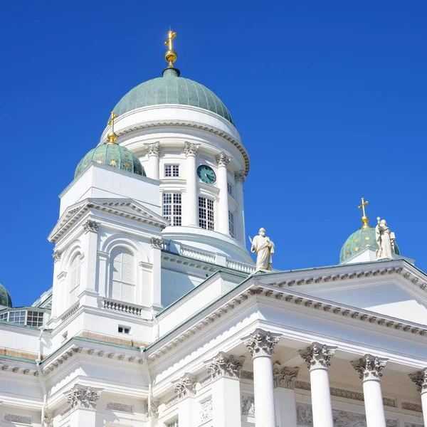 Zobrazit Fasádě Helsinské Katedrály — Stock fotografie