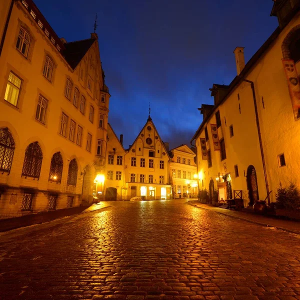 Vacías Calles Tallin Por Noche Estonia —  Fotos de Stock