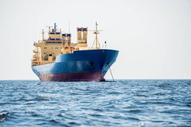 Toplu terminal. Kargo limanı vinç inşaatları. Renkli industri