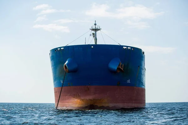 Cargo Ship Close Mar Baltico Lettonia — Foto Stock
