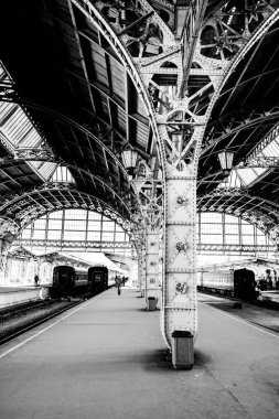 Vitebsky tren istasyonunun manzarası. Saint Petersburg, Rusya Federasyonu