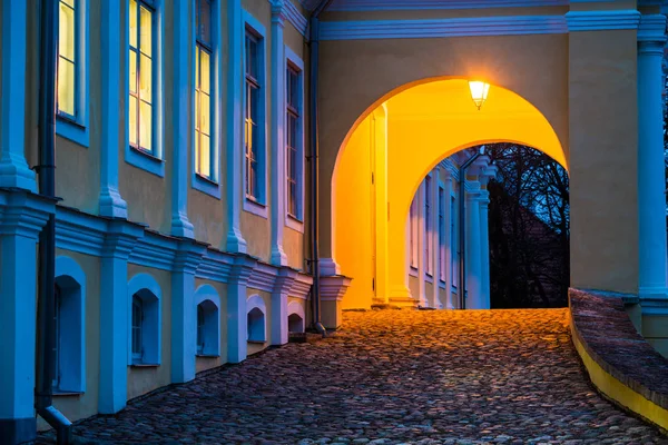 Mansión Parque Cerca Clara Noche Otoño Estonia —  Fotos de Stock