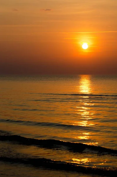 Colorful Summer Sunset Clouds Baltic Sea Latvia — Stock Photo, Image