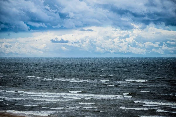 Stormy weather. Close-up view of the Balti sea, Latvia