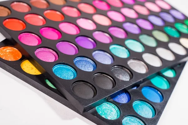 Palette Multicolored Eyeshadow Close — Stock Photo, Image