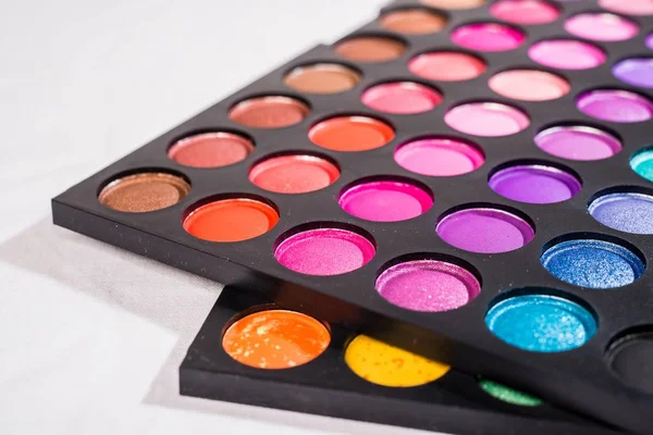 Palette Multicolored Eyeshadow Close — Stock Photo, Image