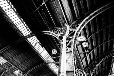 Vitebsky tren istasyonunun yakın çekim görünümü. Saint Petersburg, Rusya Federasyonu