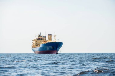 Toplu terminal. Kargo limanı vinç inşaatları. Renkli industri