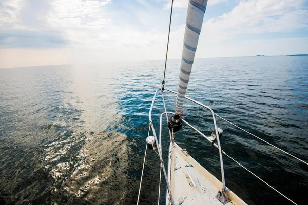 Morgenlicht Pur Über Der Ostsee Blick Vom Deck Des Segelbootes — Stockfoto
