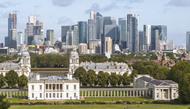 Greenwich Hill 'den Londra manzarası. Birleşik Krallık