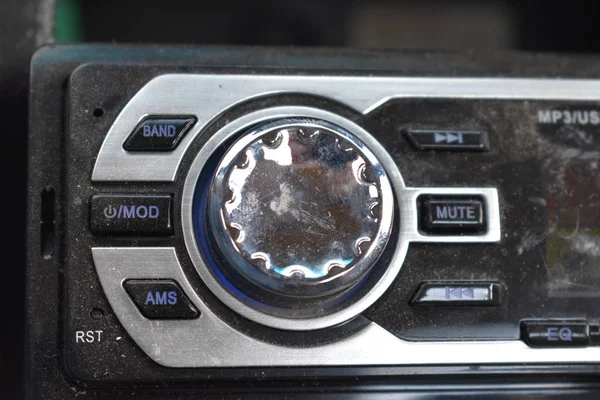 Auto Stereo Knopf Und Tasten — Stockfoto