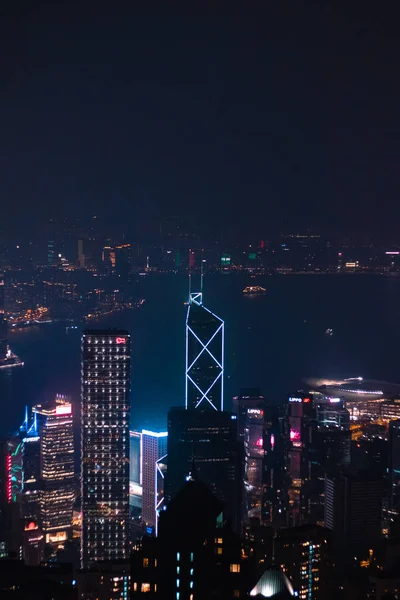Victoria Tepesi Ndeki Hong Kong Güzel Manzarası — Stok fotoğraf