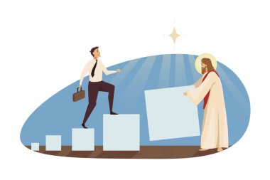 Girişim, başarı, din, Hıristiyanlık, destek, iş konsepti