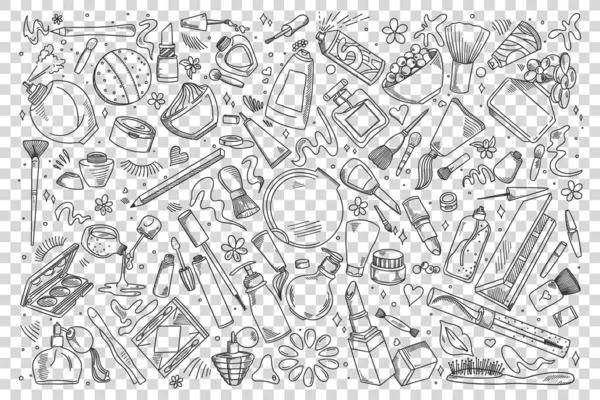 Cosmétiques dodle set — Image vectorielle