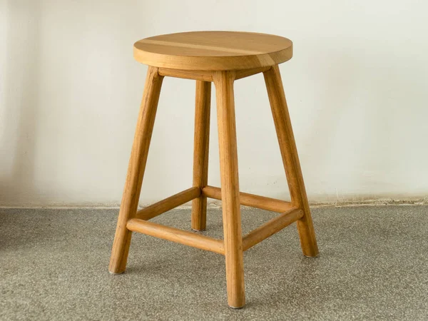 Tabouret Rond Bois Teck — Photo