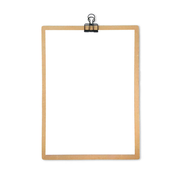 White Paper Sheet on Clipboard Mockup