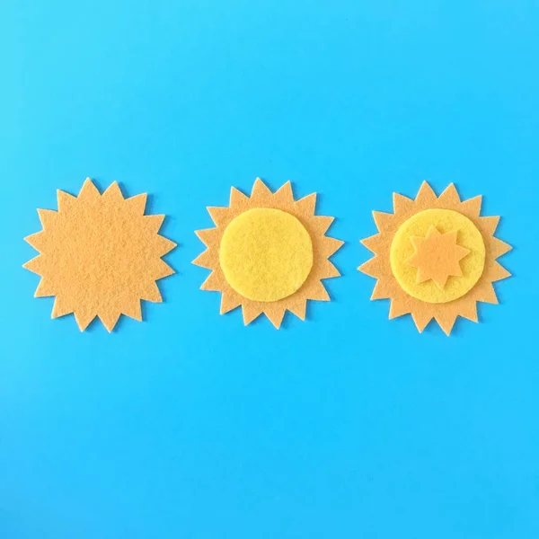 Sarı Keçe Yıldız Crafting Diy Öğretici Eğitim Öğretim