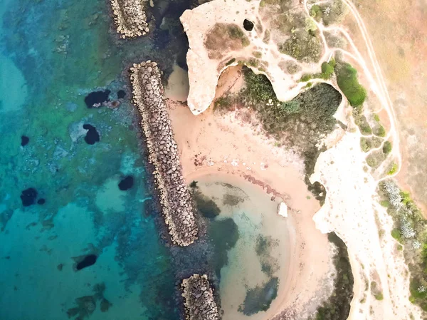 Cirica Körfezi gün doğumunda Aeriel görünümü, Sicilya, İtalya — Stok fotoğraf