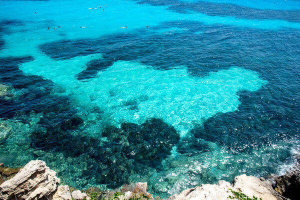 view of turquoise sea, summer vacation concept 