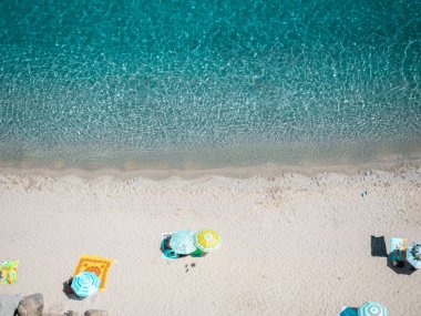 Aerial view of the beach of Tropea clipart