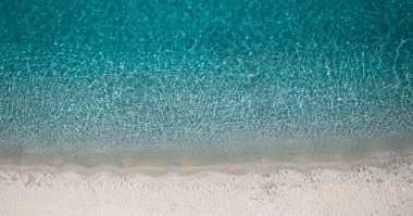 Tropea plajının havadan görünümü