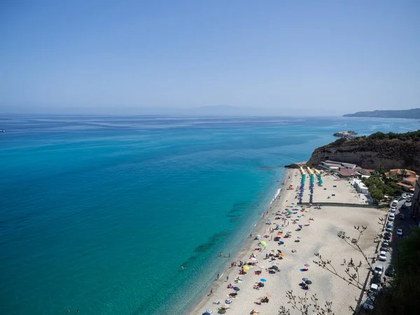 Vista aérea de la playa de Tropea — Foto de Stock