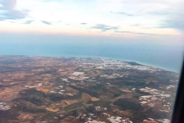 Vista aérea de la costa siciliana cerca de Ragusa — Foto de Stock