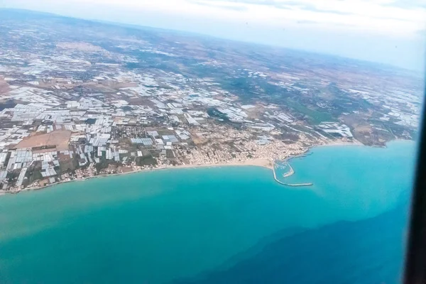 Vista aérea de la costa siciliana cerca de Ragusa — Foto de Stock