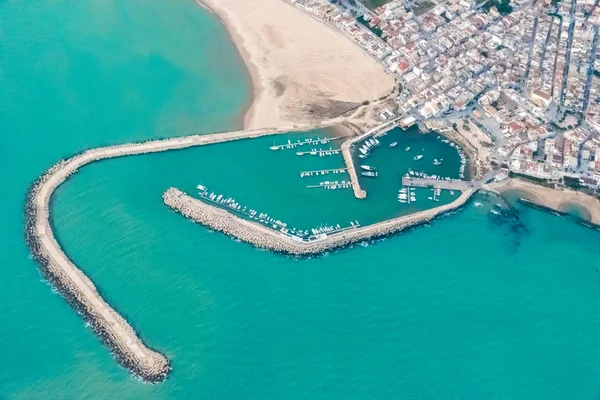 Luftfoto af den sicilianske kystlinje nær Ragusa - Stock-foto