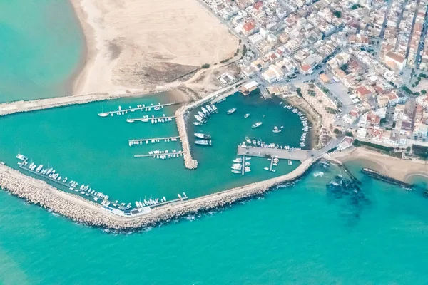 라구사 근처 시칠리아 해안선의 공중 보기 — 스톡 사진