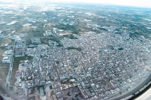 Vista aérea de Comiso, uma cidade no distrito de Ragusa — Fotografia de Stock