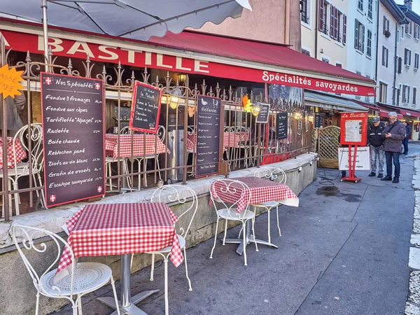 Vista de un restaurante en Annecy — Foto de Stock