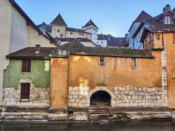 View of the colorful houses of Annecy