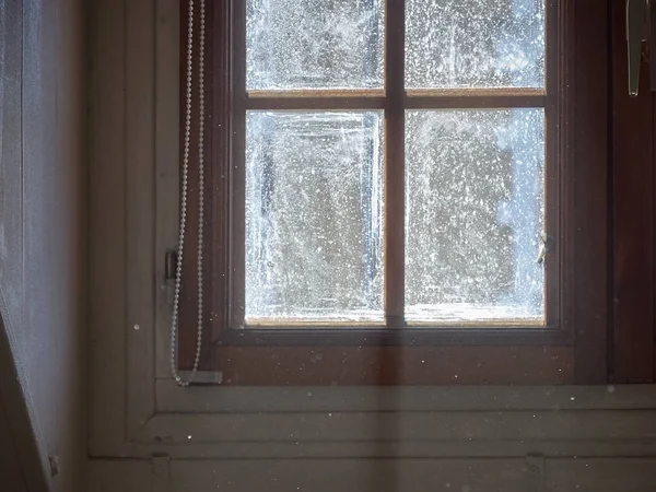 Blick Auf Fenster Mit Licht Von Außen — Stockfoto