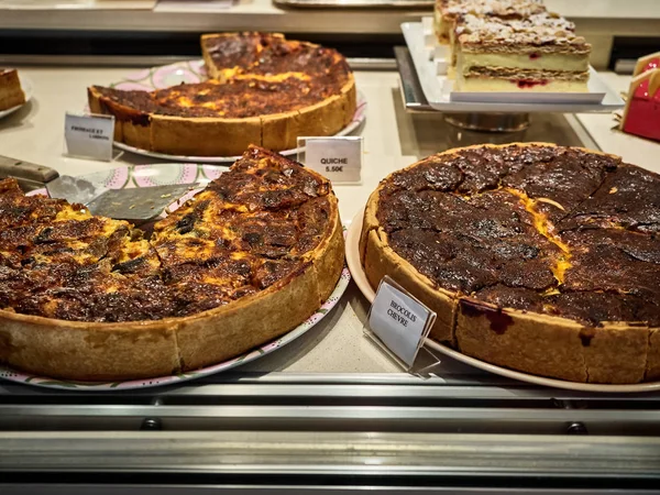 Close Van Gebakken Taarten Café — Stockfoto