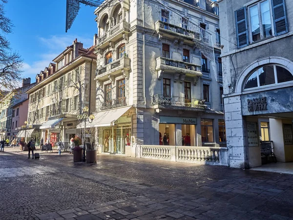 Annecy, France - 07 décembre 2018 - Vue sur les rues d'Anne — Photo