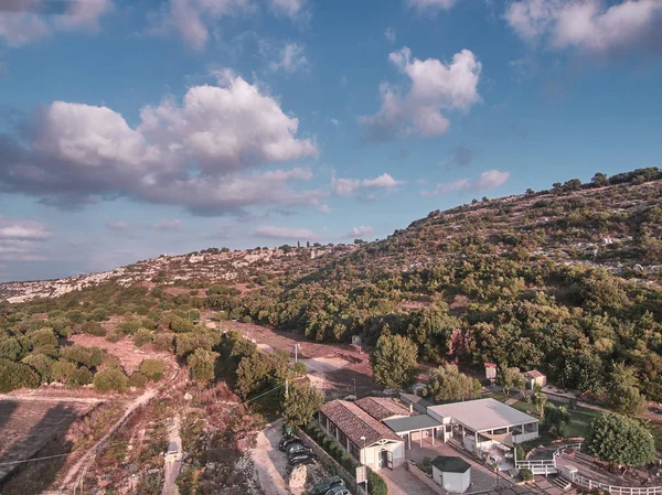 Aerial View Cava Natural Cave Sicily Shot Taken Summer Day — Stock Photo, Image