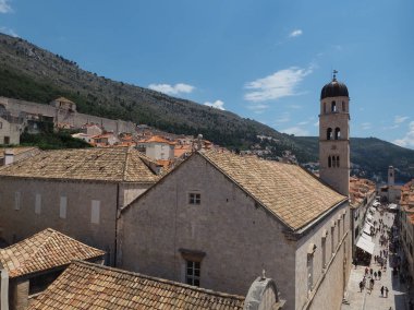 Dubrovnik'in tarihi kent merkezine görünümünü