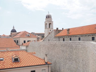 Dubrovnik, Hırvatistan - 05 Temmuz 2018: Dubrovnik Old Town manzarası, Hırvatistan